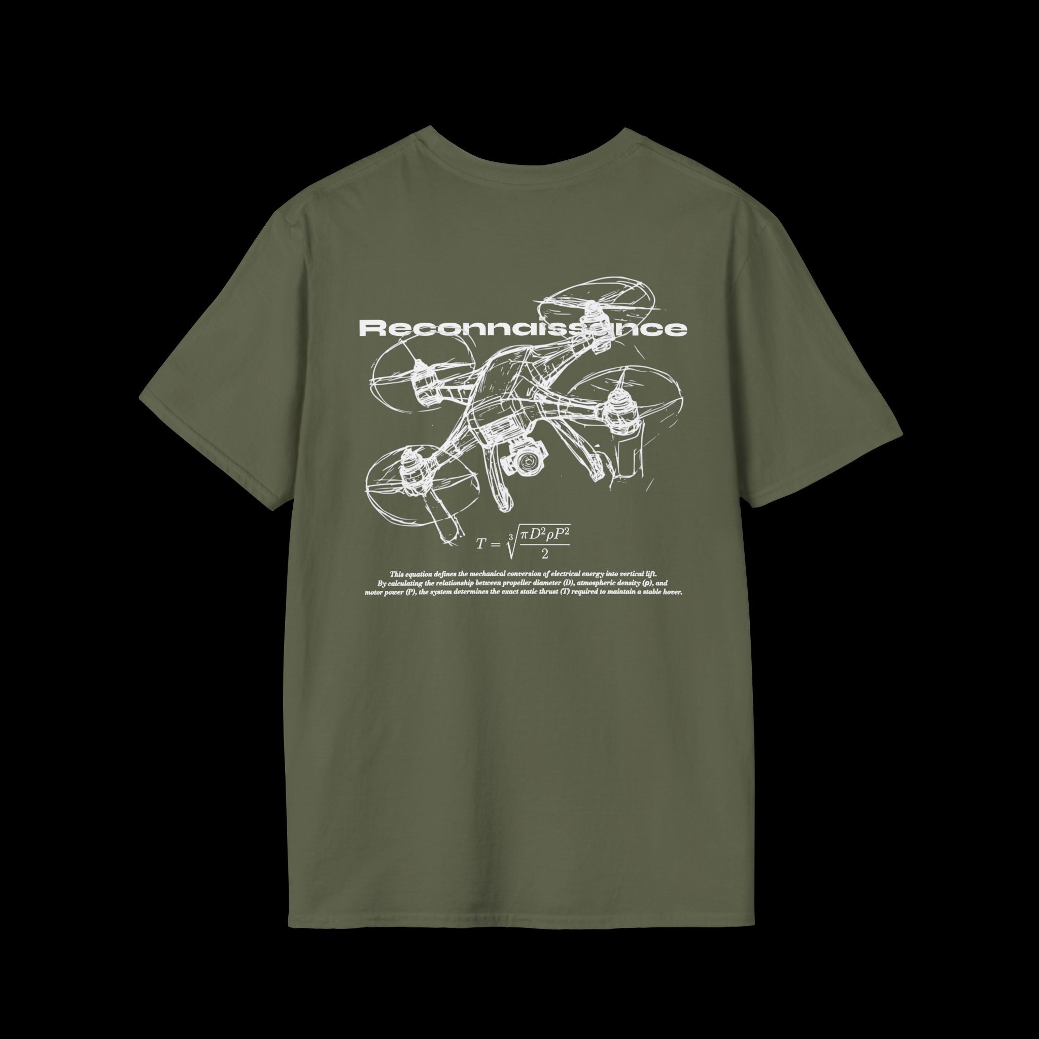 Aerodynamics No.2 RECONNAISSANCE | Drone Technical Blueprint Tee