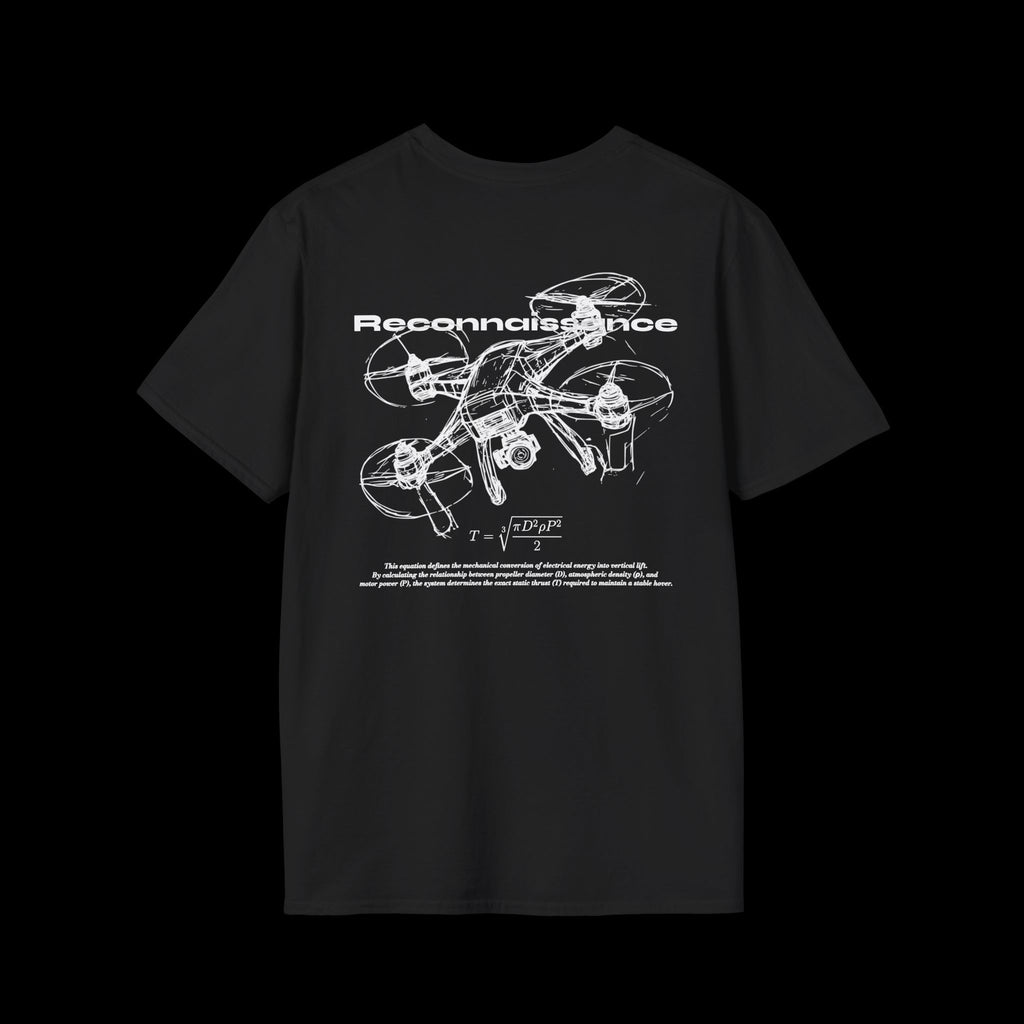 Aerodynamics No.2 RECONNAISSANCE | Drone Technical Blueprint Tee