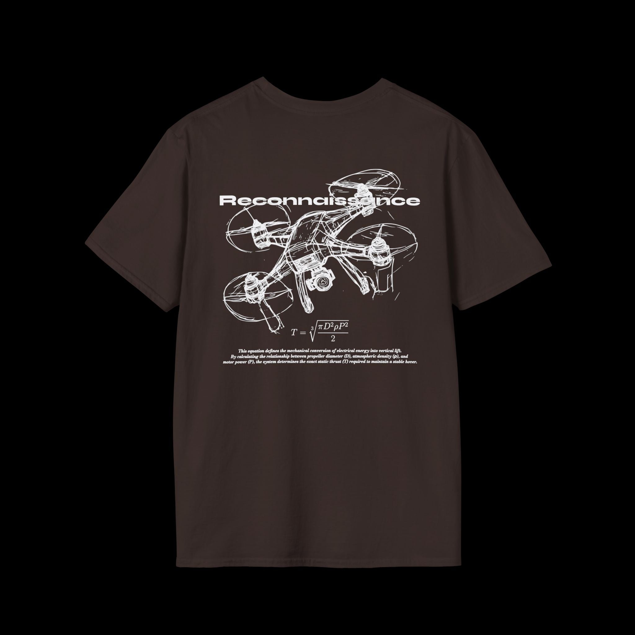 Aerodynamics No.2 RECONNAISSANCE | Drone Technical Blueprint Tee