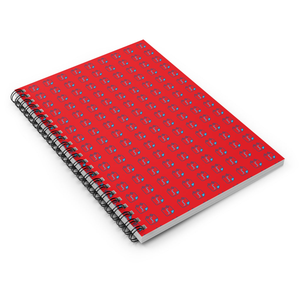 Daily Integral Spiral Notebook - Red
