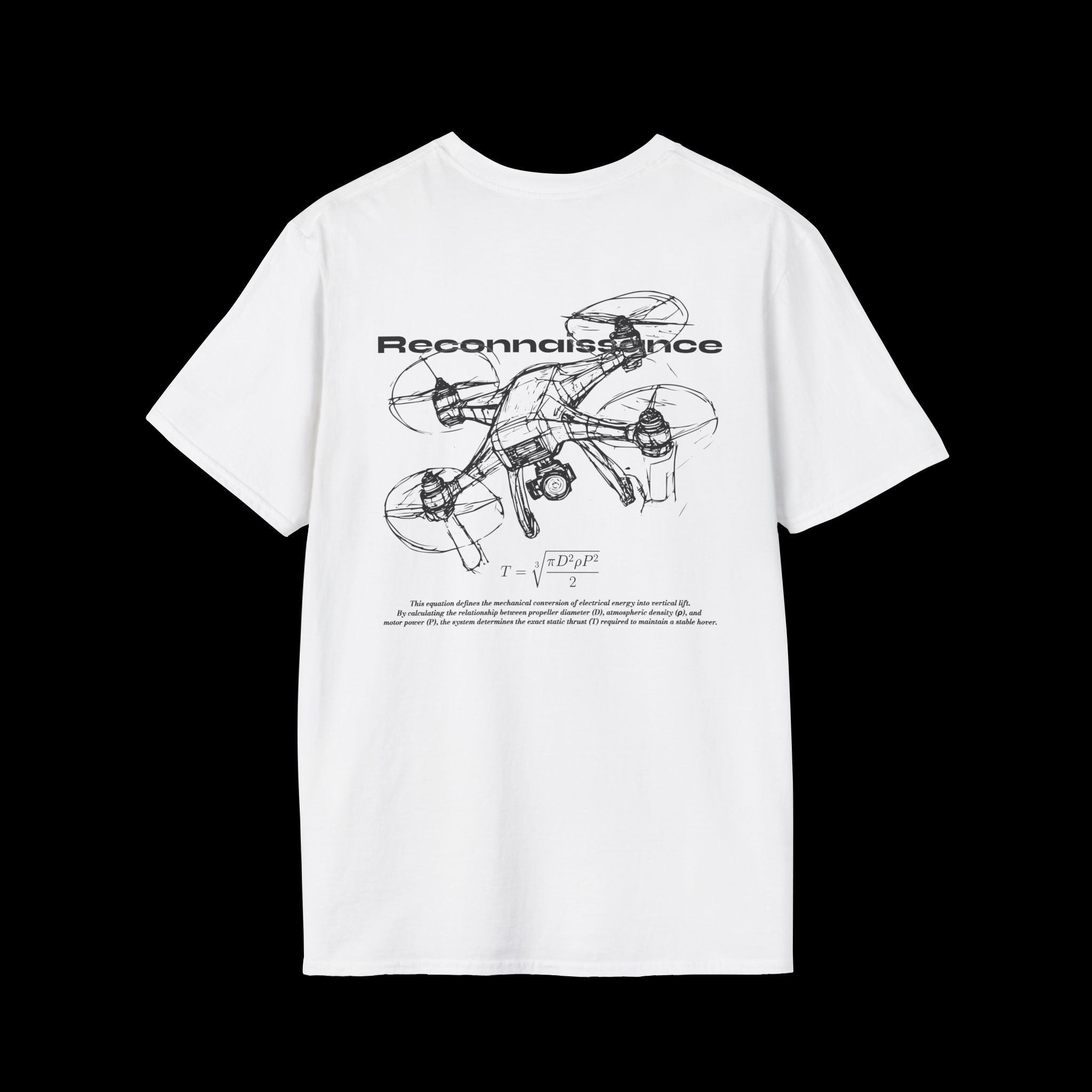 Aerodynamics No.2 RECONNAISSANCE | Drone Technical Blueprint Tee