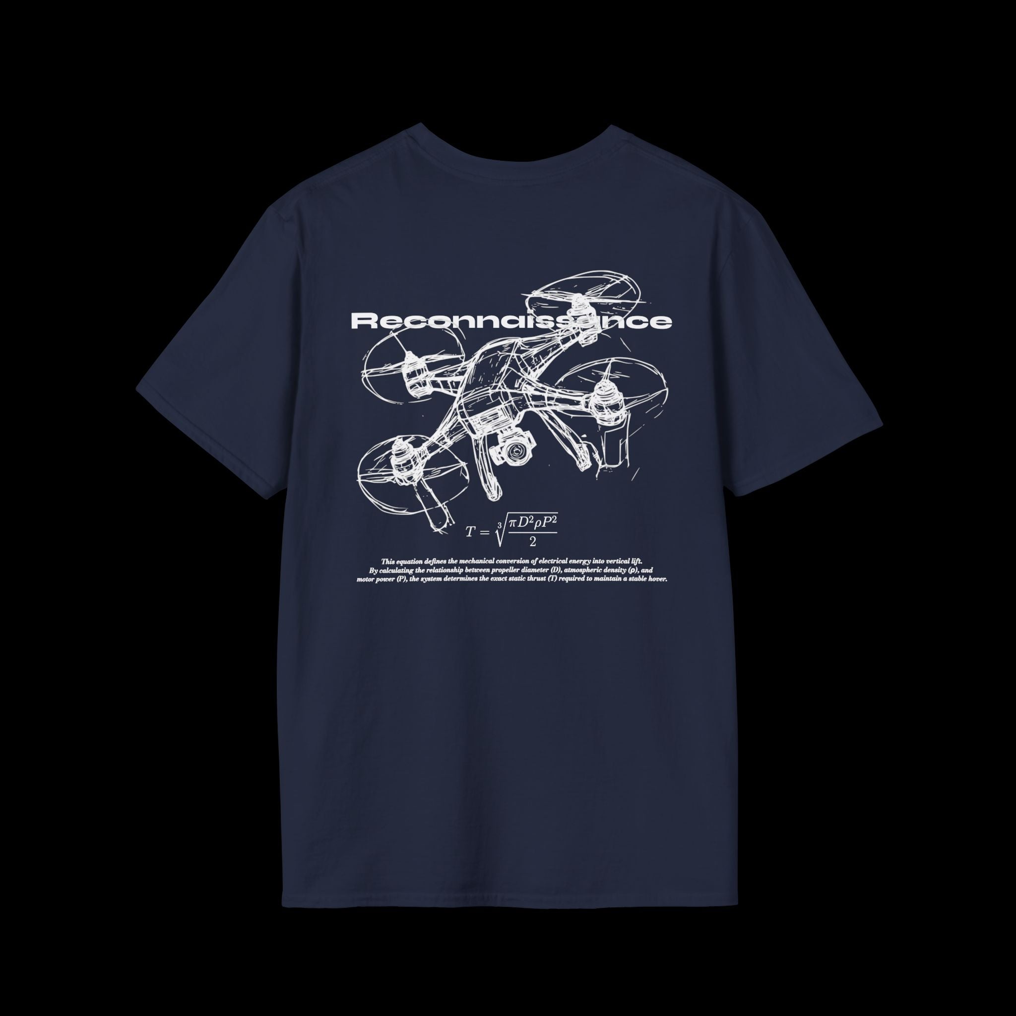Aerodynamics No.2 RECONNAISSANCE | Drone Technical Blueprint Tee